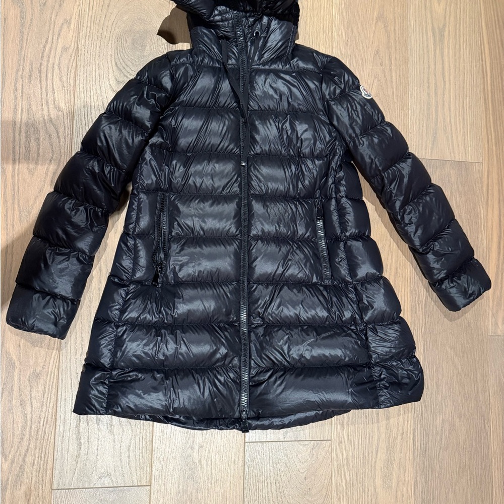Moncler Shiny Black Puffer Coat